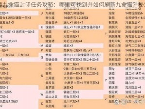 阴阳师九命猫封印任务攻略：哪里可找到并如何刷新九命猫？秘笈分享