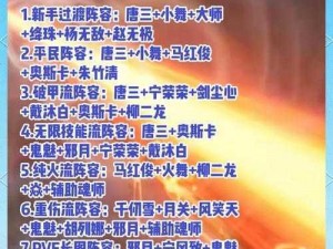 《斗罗大陆风雷镌诗9-2通关攻略：最佳阵容搭配助你顺利觉醒》