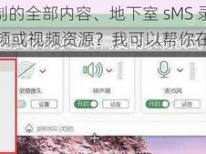 地下室sms录制的全部内容、地下室 sMS 录制的全部内容是否为音频或视频资源？我可以帮你在线播放或下载