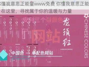 网站你懂我意思正能量www免费 你懂我意思正能量免费网站：在这里，寻找属于你的温暖与力量