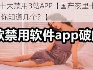 国产夜里十大禁用B站APP【国产夜里十大禁用 B 站 APP，你知道几个？】