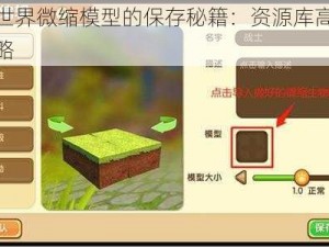 迷你世界微缩模型的保存秘籍：资源库高效存储攻略