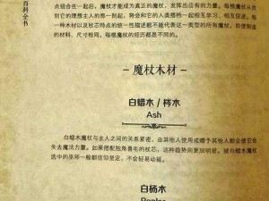 哈利波特魔法世界手游之冬青木魔杖详解：特性与吸引力全面解析