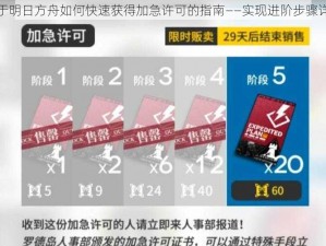 关于明日方舟如何快速获得加急许可的指南——实现进阶步骤详解