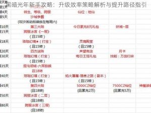 黑暗光年新手攻略：升级效率策略解析与提升路径指引