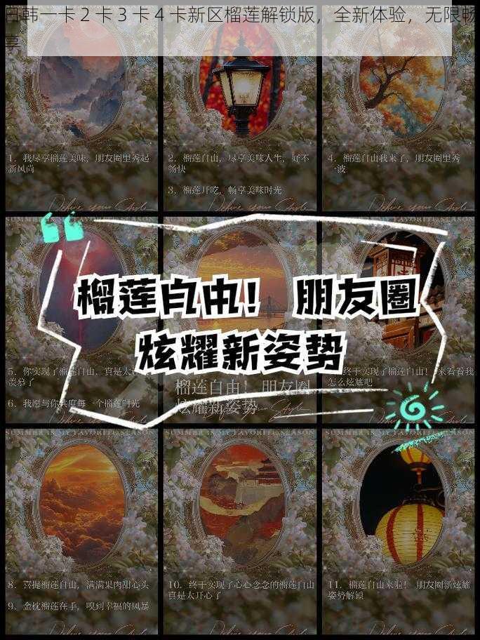 日韩一卡 2 卡 3 卡 4 卡新区榴莲解锁版，全新体验，无限畅享