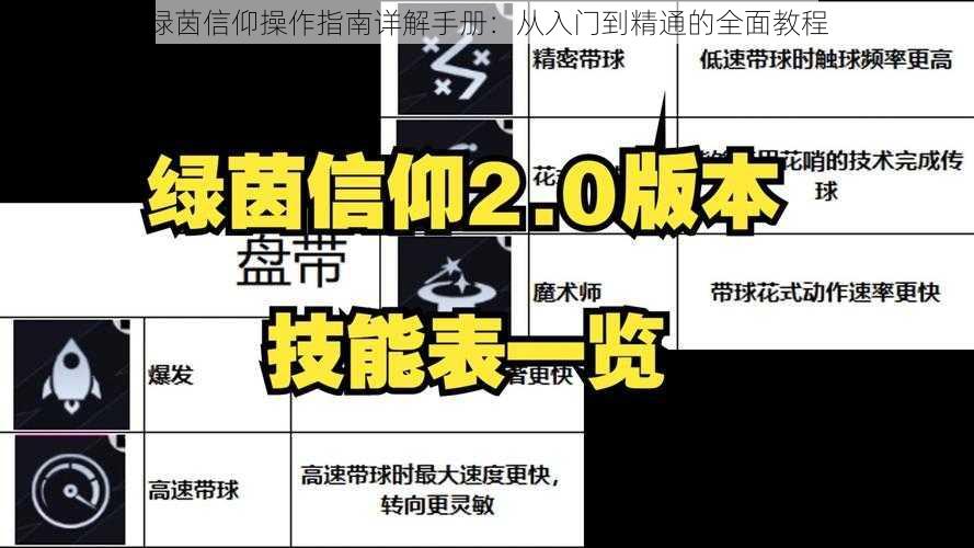 绿茵信仰操作指南详解手册：从入门到精通的全面教程