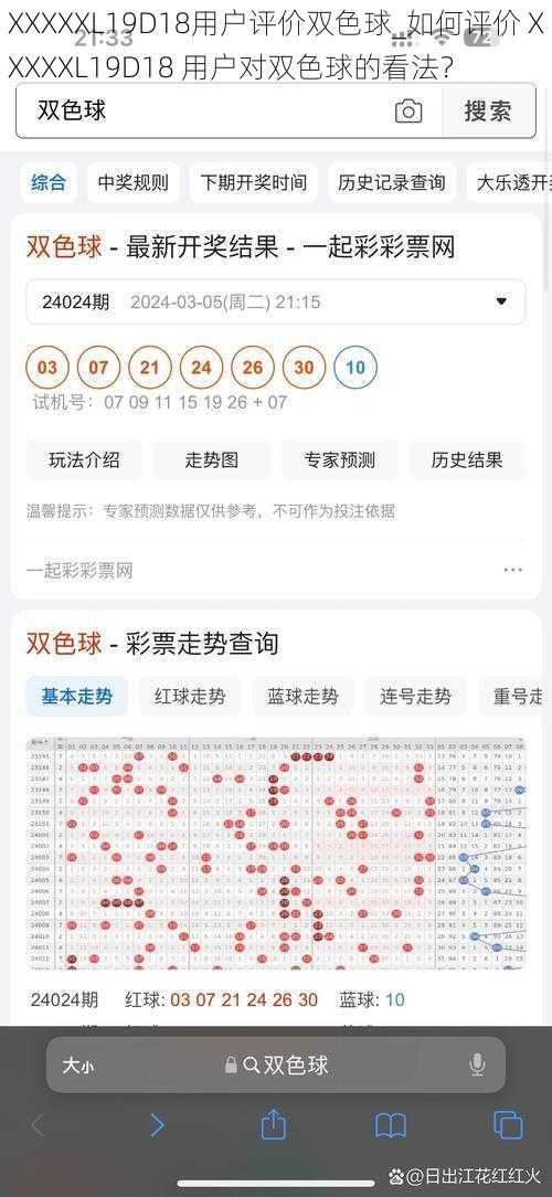 XXXXXL19D18用户评价双色球_如何评价 XXXXXL19D18 用户对双色球的看法？