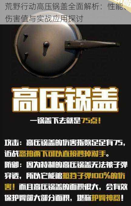 荒野行动高压锅盖全面解析：性能、伤害值与实战应用探讨
