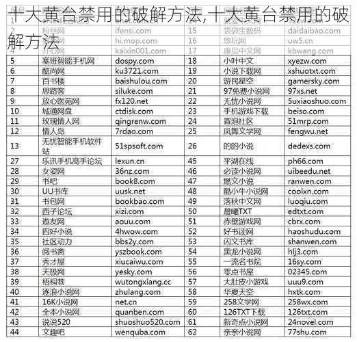 十大黄台禁用的破解方法,十大黄台禁用的破解方法