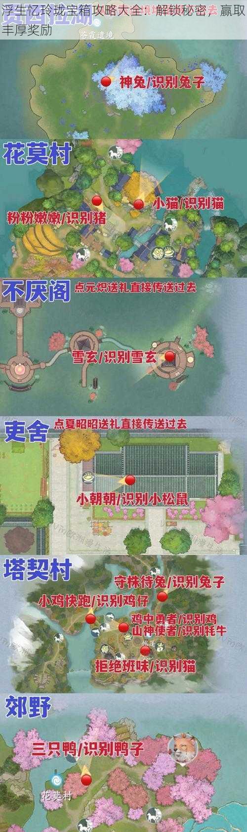 浮生忆玲珑宝箱攻略大全：解锁秘密，赢取丰厚奖励