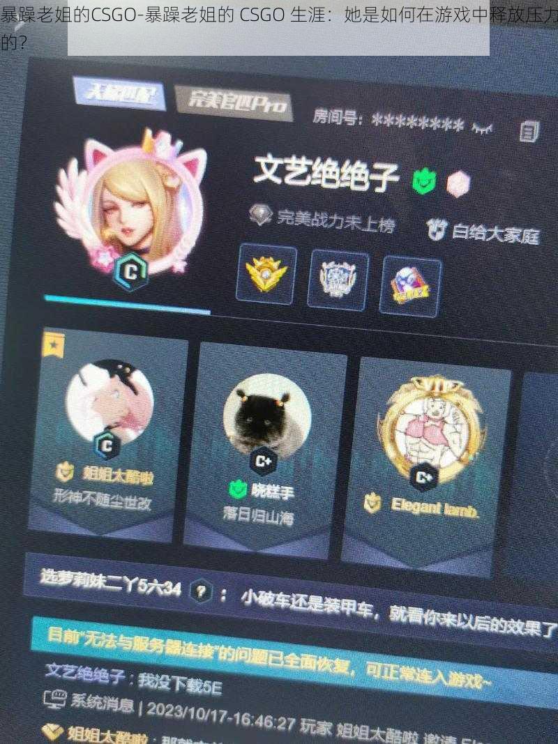 暴躁老姐的CSGO-暴躁老姐的 CSGO 生涯：她是如何在游戏中释放压力的？