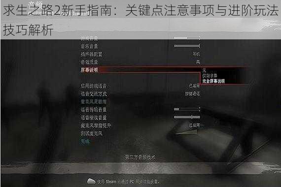 求生之路2新手指南：关键点注意事项与进阶玩法技巧解析