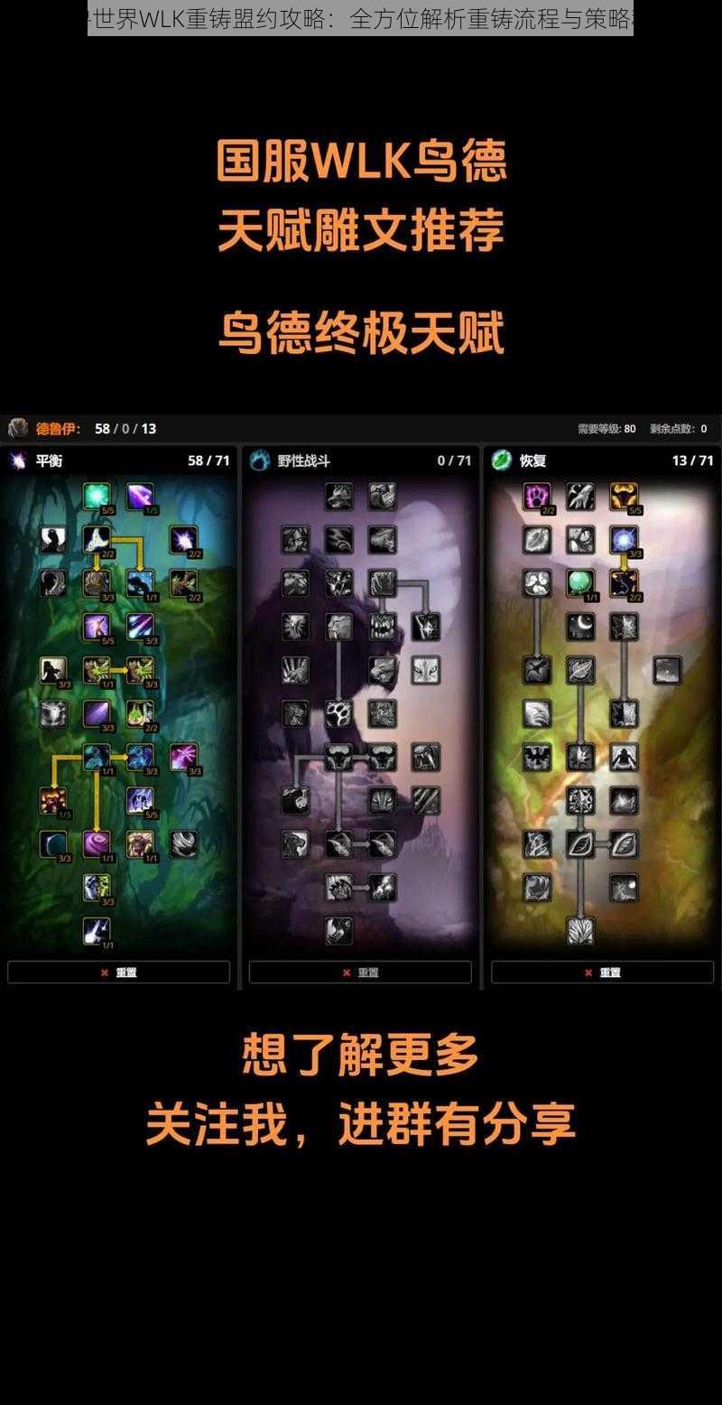 魔兽世界WLK重铸盟约攻略：全方位解析重铸流程与策略秘籍