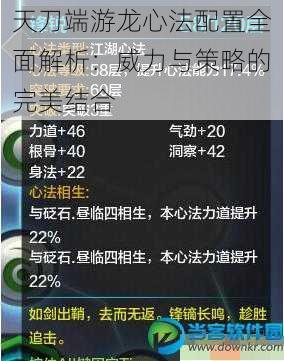 天刀端游龙心法配置全面解析：威力与策略的完美结合