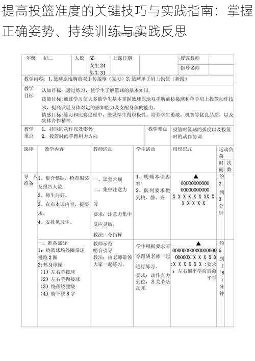 提高投篮准度的关键技巧与实践指南：掌握正确姿势、持续训练与实践反思