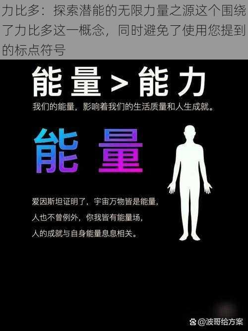 力比多：探索潜能的无限力量之源这个围绕了力比多这一概念，同时避免了使用您提到的标点符号