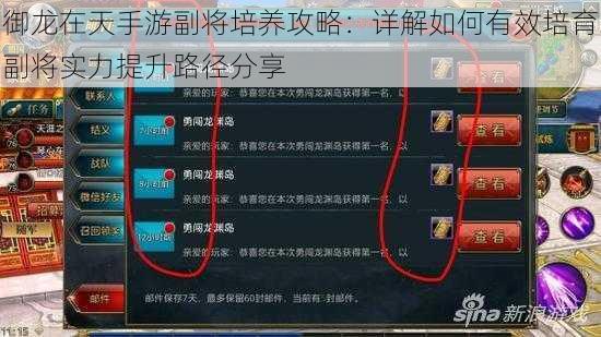 御龙在天手游副将培养攻略：详解如何有效培育副将实力提升路径分享