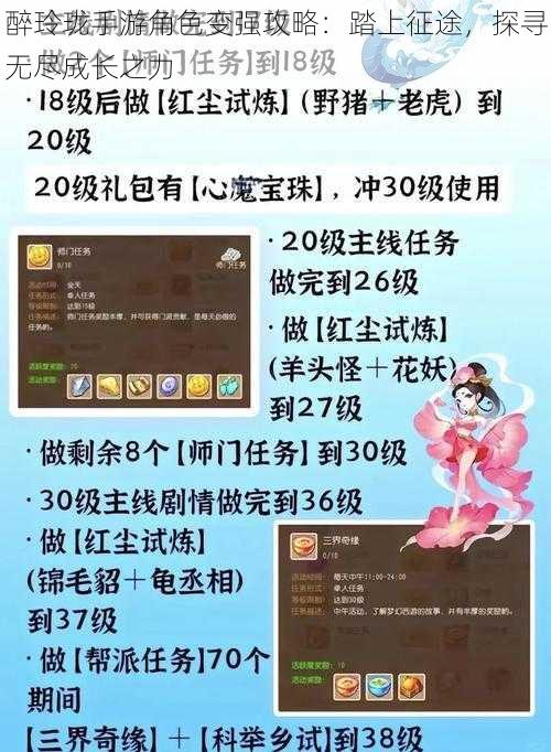 醉玲珑手游角色变强攻略：踏上征途，探寻无尽成长之力